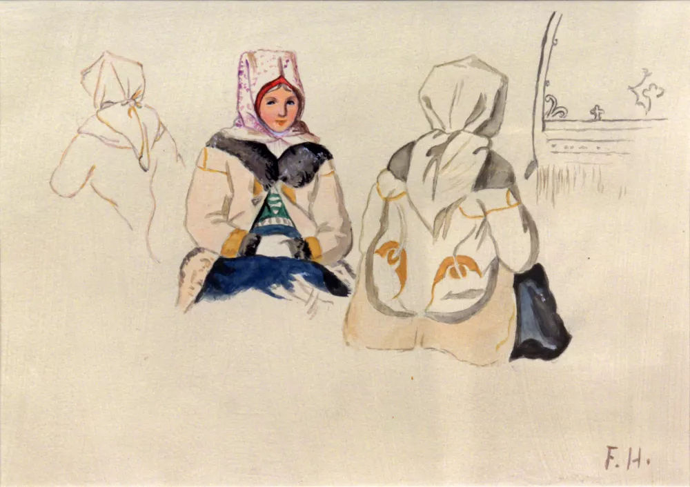 Bohumil Bortlík – Kopie obrazu Franze Heinricha Studie ženského kroje – ze sbírky Liechtenstein collections