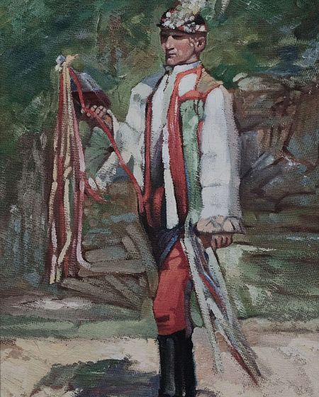 L. Štebel – kopie obrazu Aloise Kalvody Ženich z Týnce