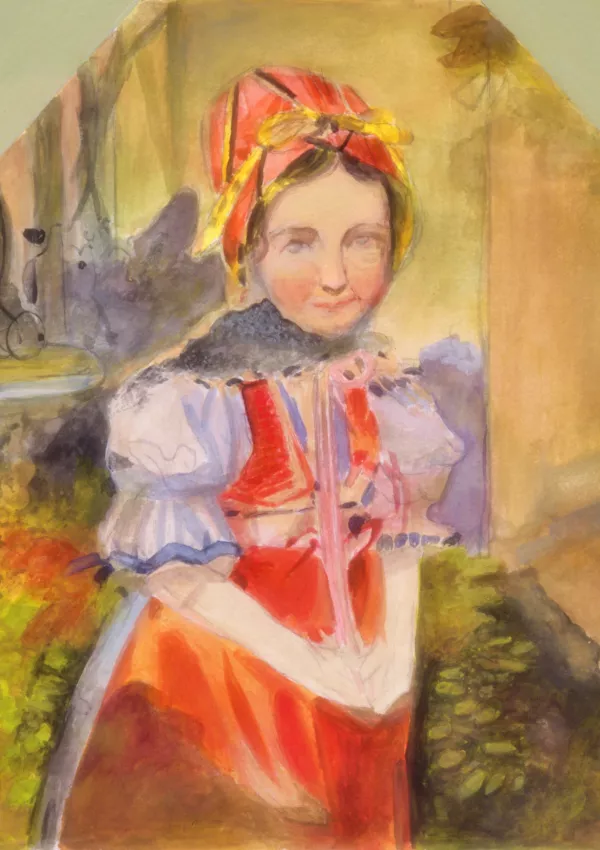 Bohumil Bortlík – Kopie obrazu neznámého autora Šlechtické děvčátko v kroji – ze sbírky Liechtenstein collections