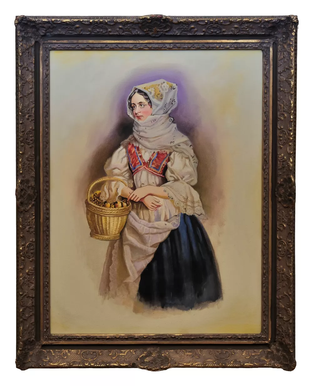 Bohumil Bortlík – Kopie obrazu Josefa Kriehubera Princezna Marie Franzizska von Liechtenstein v kroji – ze sbírky Liechtenstein collections