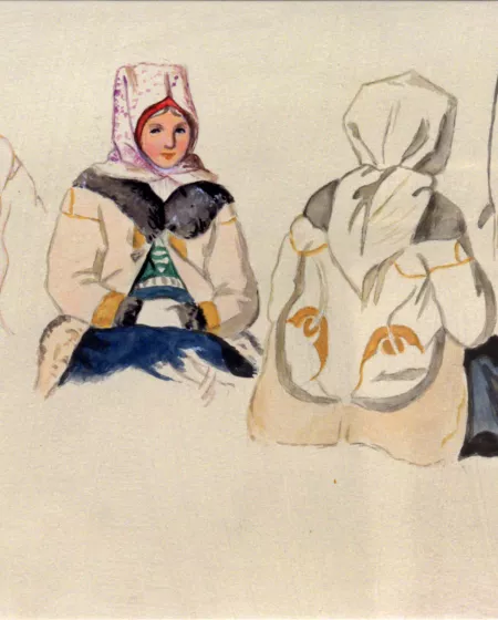 Bohumil Bortlík – Kopie obrazu Franze Heinricha Studie ženského kroje – ze sbírky Liechtenstein collections