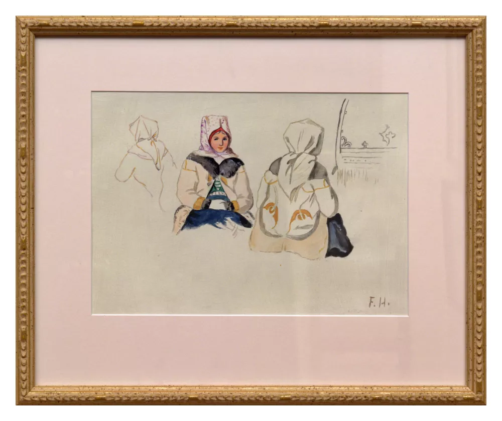 Bohumil Bortlík – Kopie obrazu Franze Heinricha Studie ženského kroje – ze sbírky Liechtenstein collections