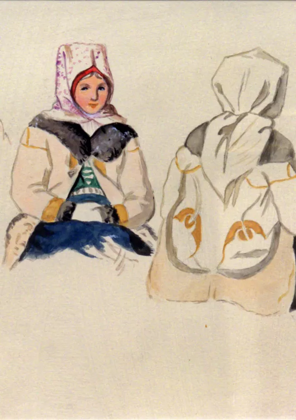 Bohumil Bortlík – Kopie obrazu Franze Heinricha Studie ženského kroje – ze sbírky Liechtenstein collections