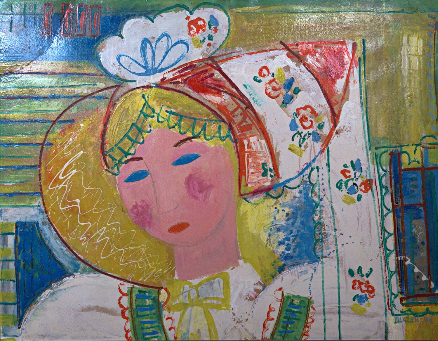 Jaroslav Blažek – Děvče v rožkách