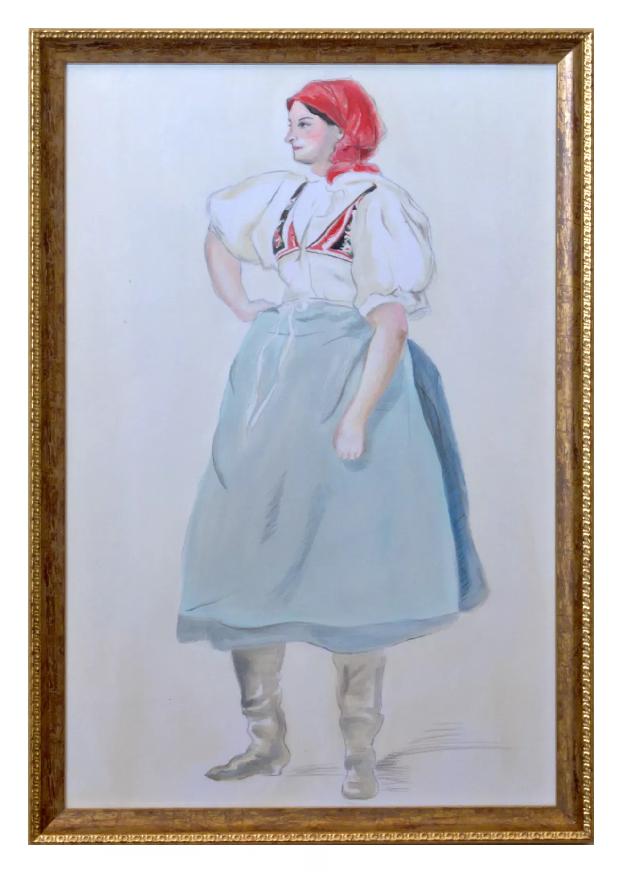 Veronika Benešová – kopie obrazu Josefa Mánesa Děvče z Břeclavy