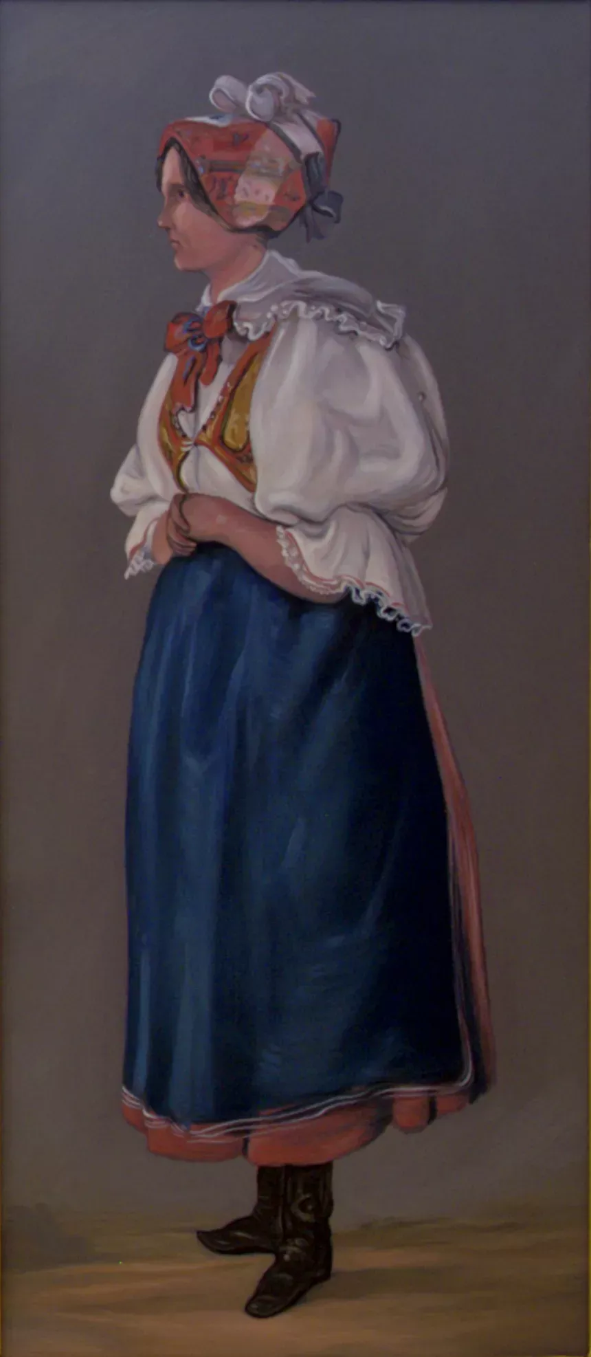 Zdeněk Micka – kopie obrazu neznámého autora Kroje z Lednice ze sbírek Státního zámku Lednice (pořízeno se souhlasem NPÚ)